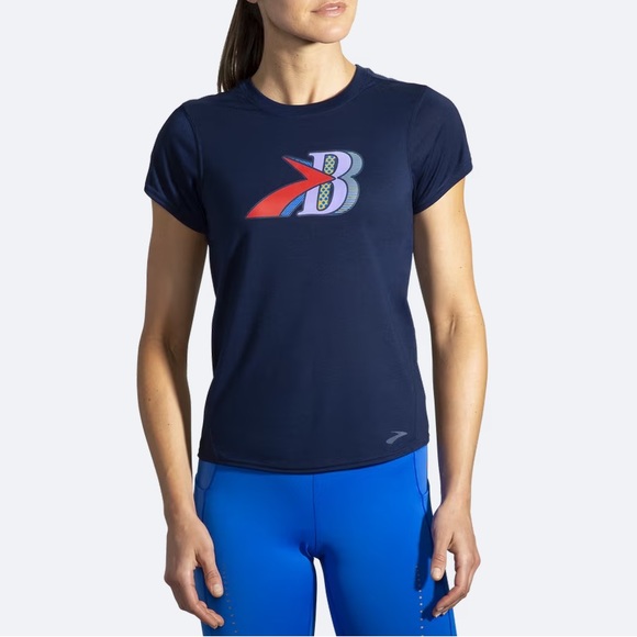Brooks Brand Distance Graphic Short Sleeve - Picture 1 of 16